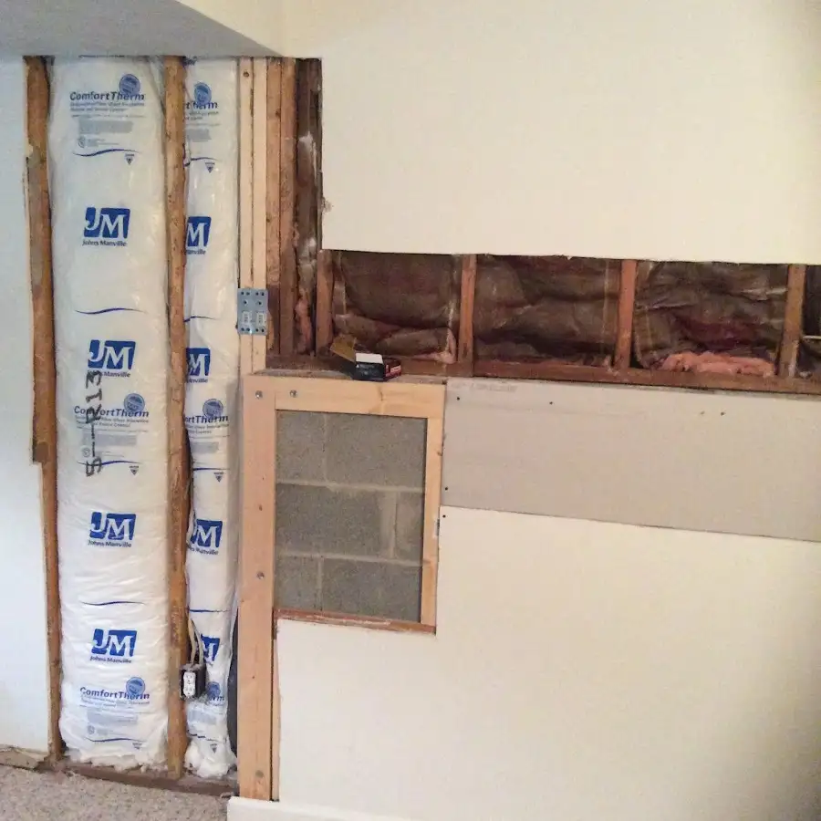 Wall insulation replacement during Basement Flood Cleanup in Anthony